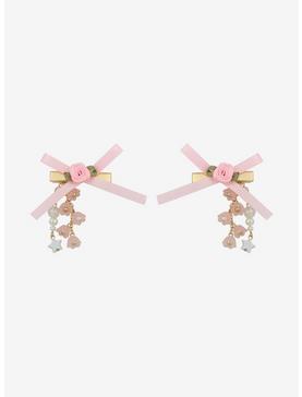 Thorn & Fable Bow Rose Hair Clip Set, , hi-res