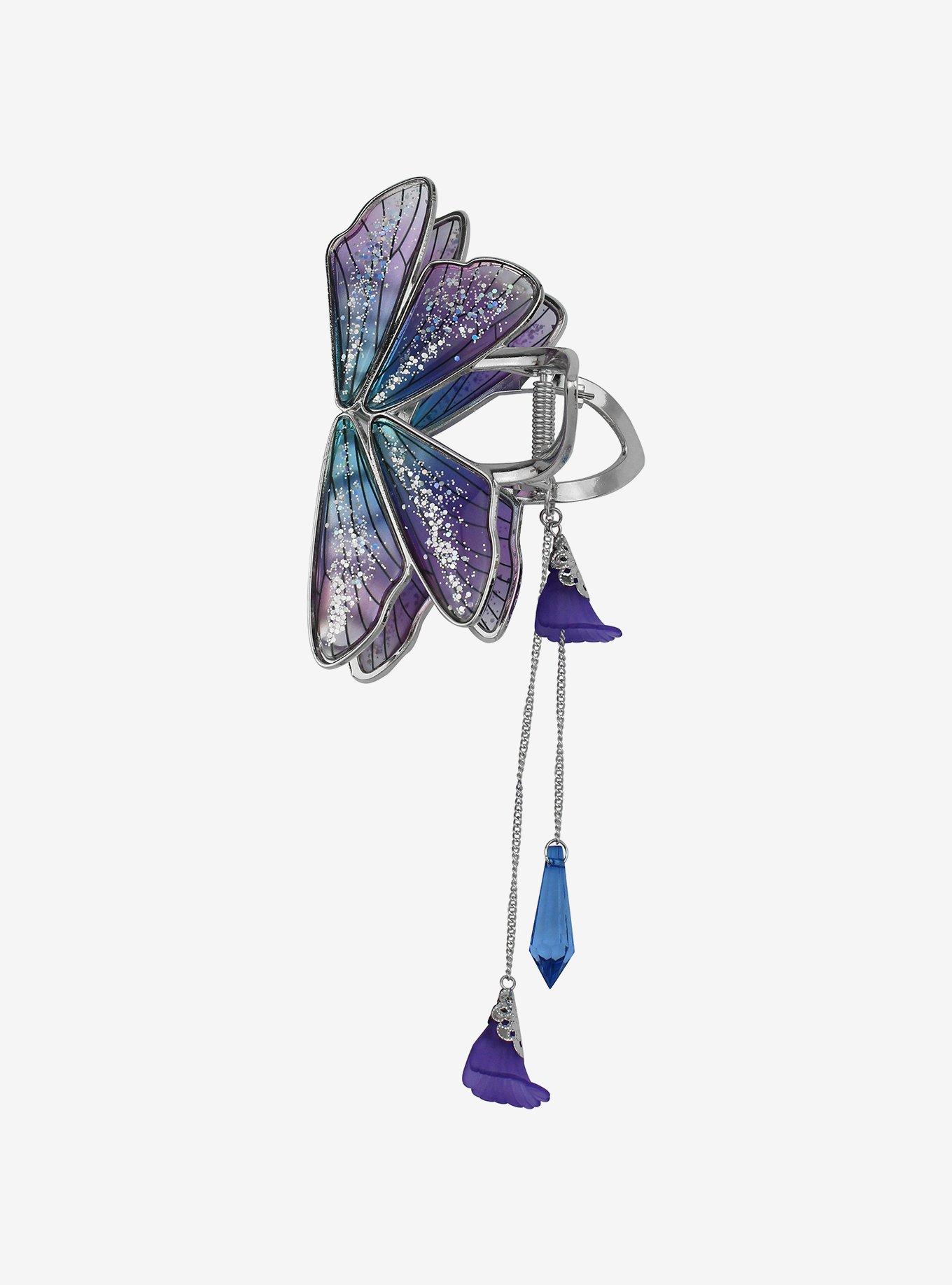 Thorn & Fable Purple Fairy Wing Claw Clip, , alternate