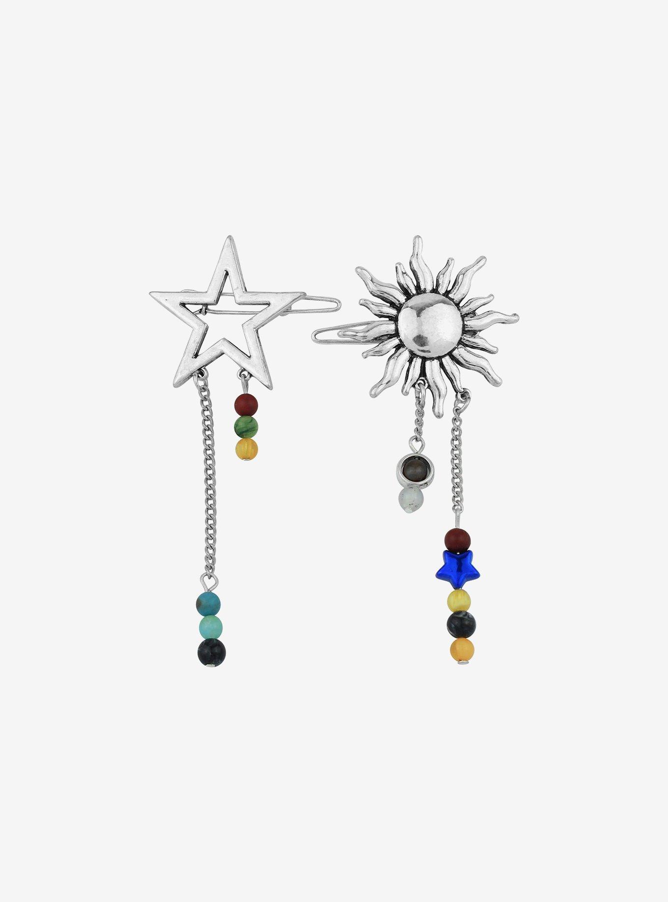 Cosmic Aura Sun & Star Hair Clip Set, , alternate