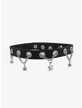 Social Collision® Star Charms Faux Leather Choker, , hi-res