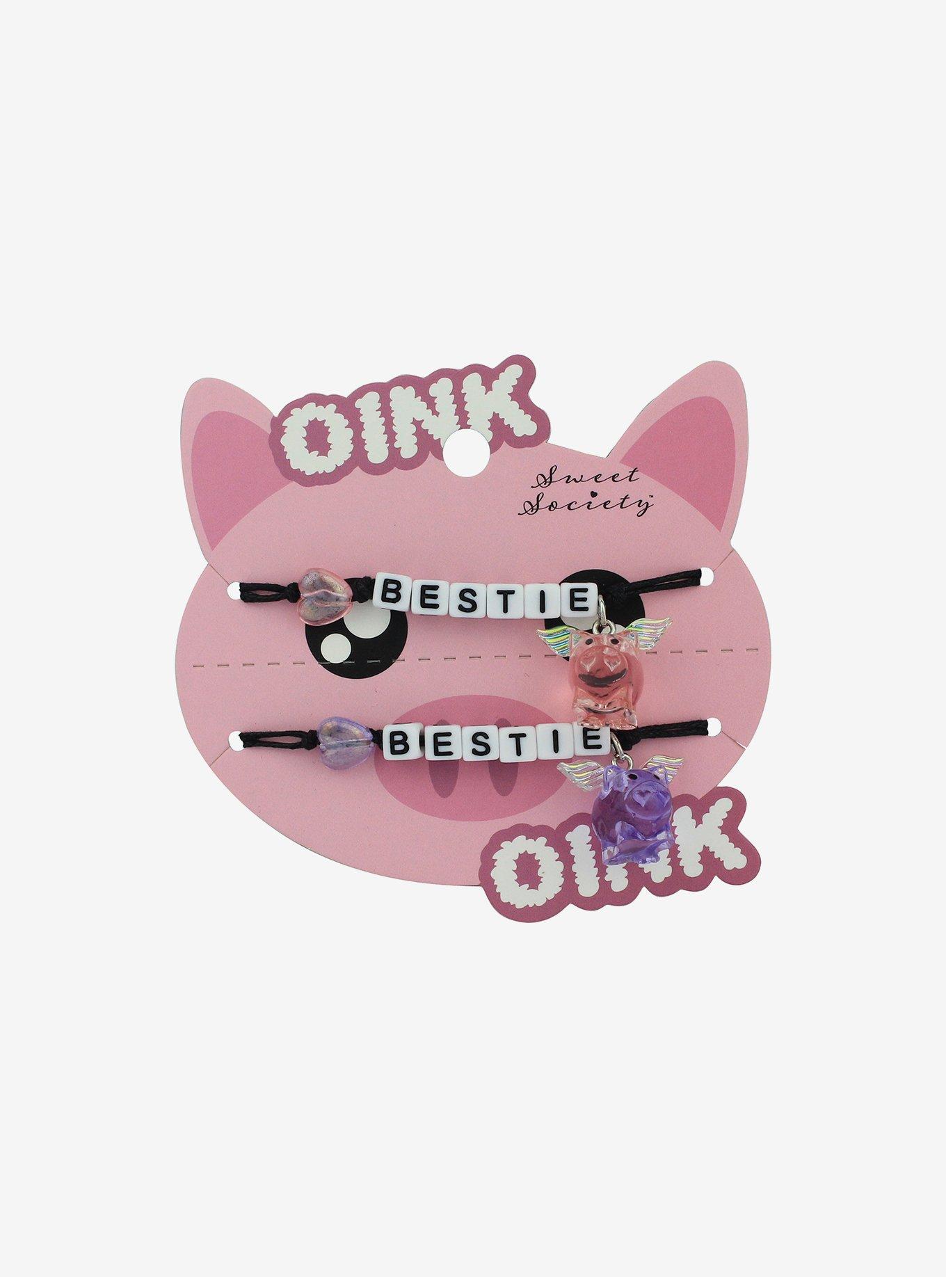 Sweet Society Flying Pig Best Friend Cord Bracelet Set, , alternate