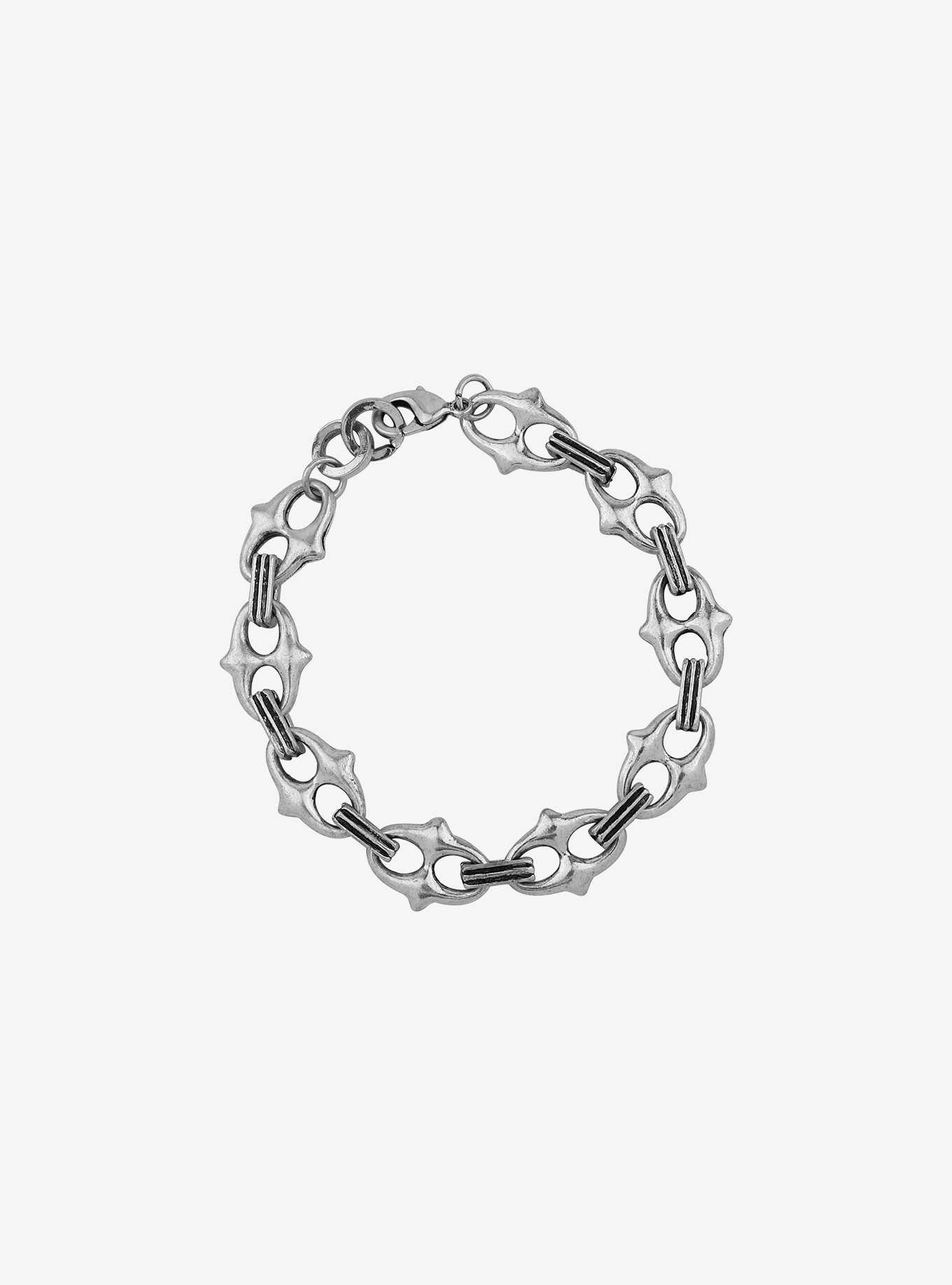 Silver Chain Link Guys Bracelet, , hi-res