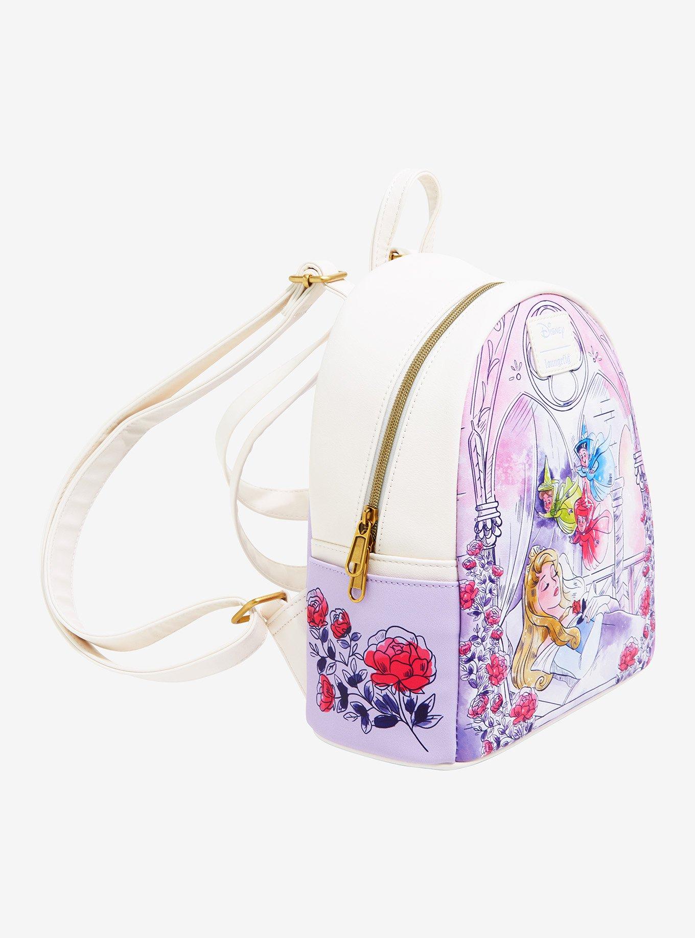 Loungefly Disney Sleeping Beauty Flowers & Three Good Fairies Mini Backpack