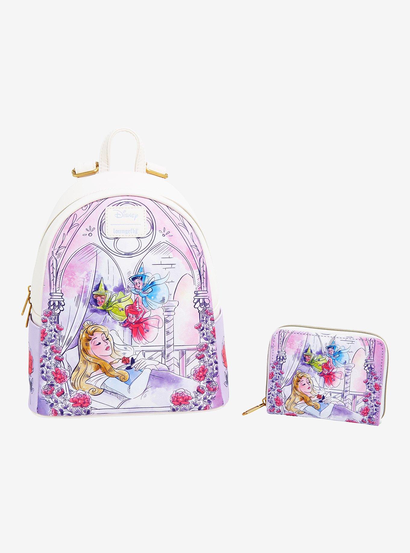 Loungefly Disney Sleeping Beauty Flowers & Three Good Fairies Mini Backpack