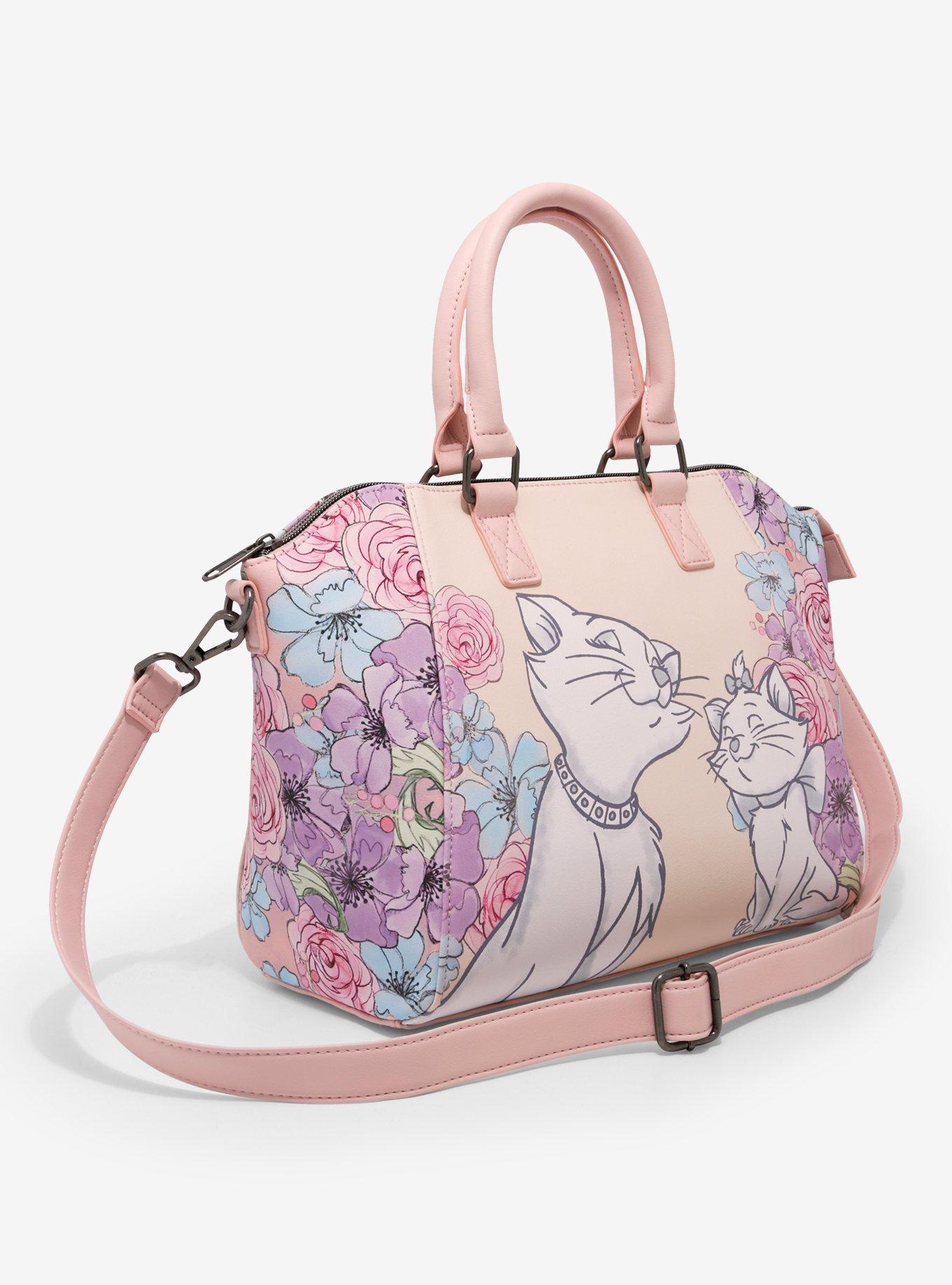 Loungefly Disney The Aristocats Marie & Duchess Floral Satchel Bag, , alternate