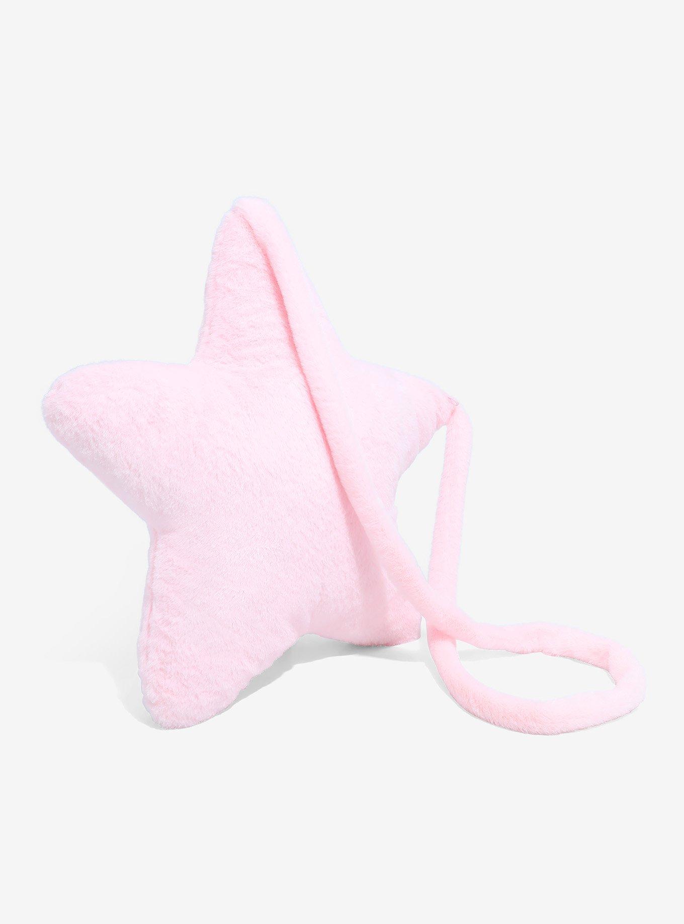 Pastel Pink Star Plush Crossbody Bag, , alternate