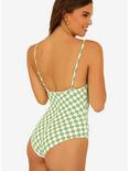 Dippin' Daisy's Bliss Swim One Piece Checked Out Green, CHECKERED, alternate