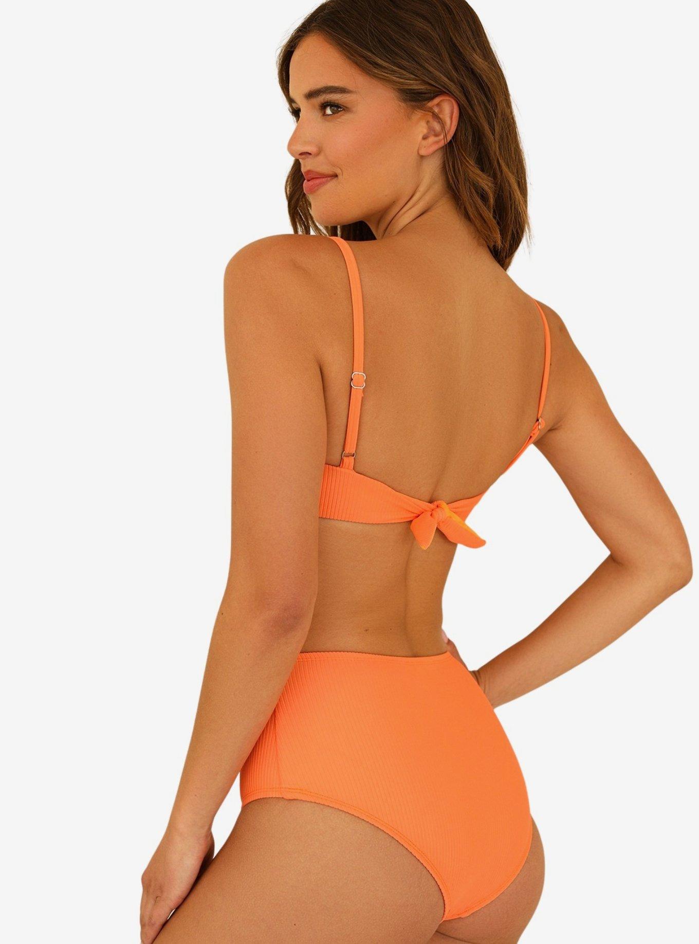 Dippin' Daisy's Balboa Swim Bottom Ginger Orange Ribbed, GINGER, alternate