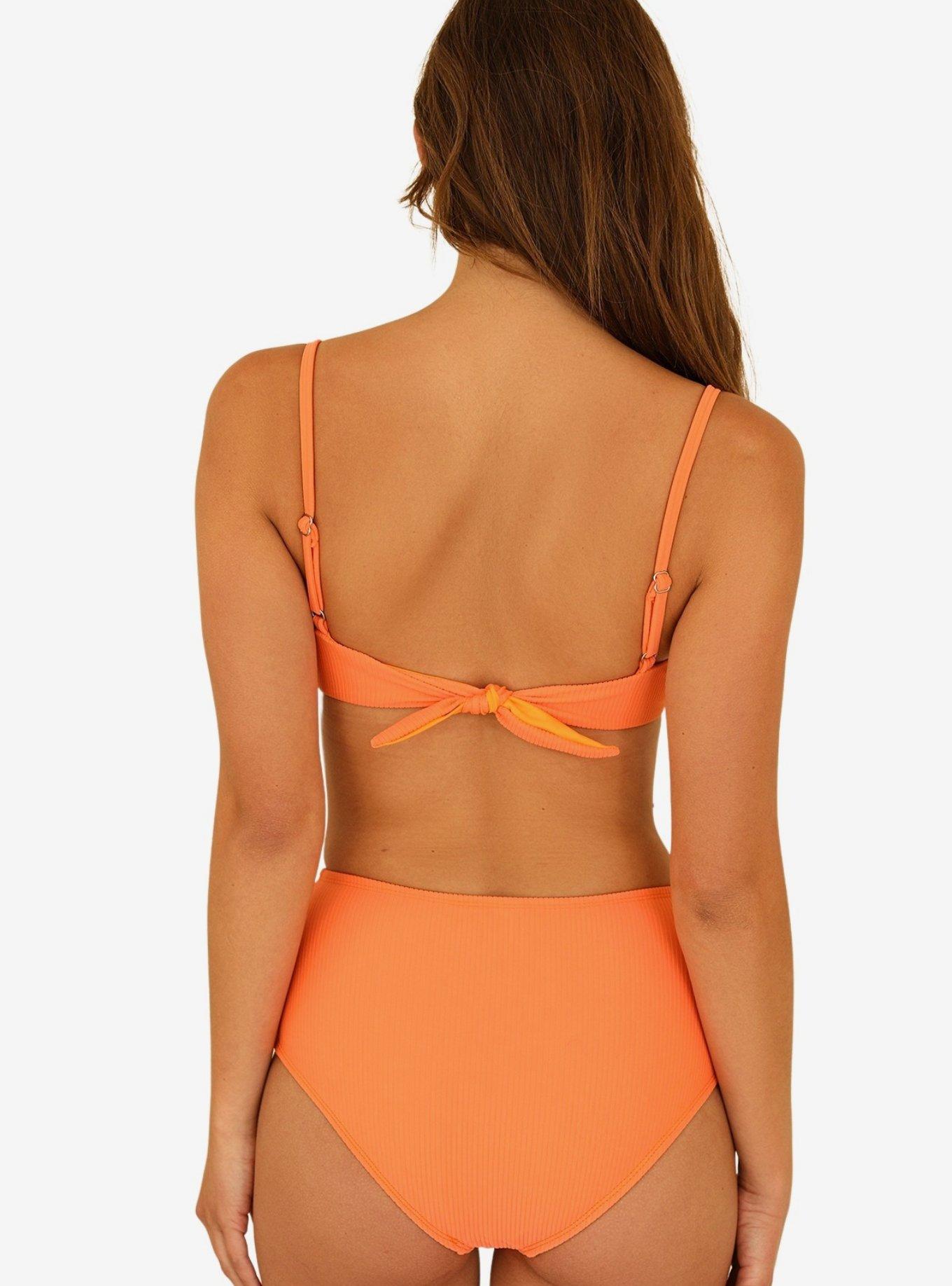 Dippin' Daisy's Balboa Swim Bottom Ginger Orange Ribbed, GINGER, alternate