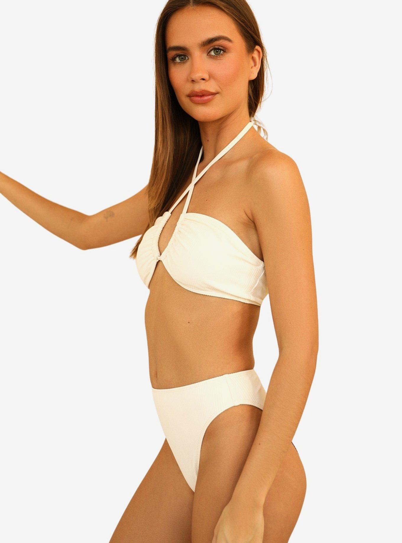 Dippin' Daisy's Amalfi Swim Top Cloud White Ribbed, BRIGHT WHITE, alternate