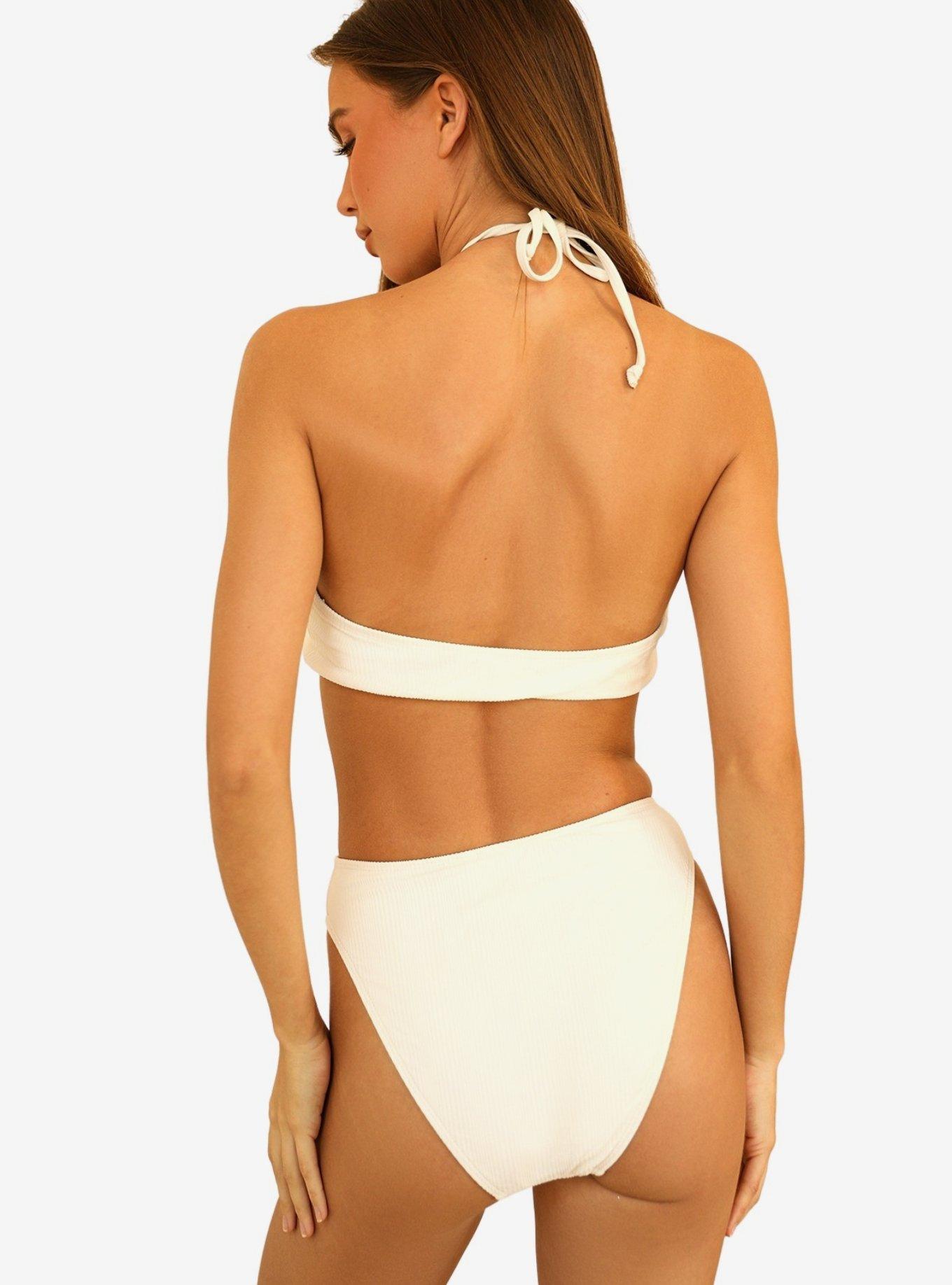 Dippin' Daisy's Amalfi Swim Top Cloud White Ribbed, BRIGHT WHITE, alternate