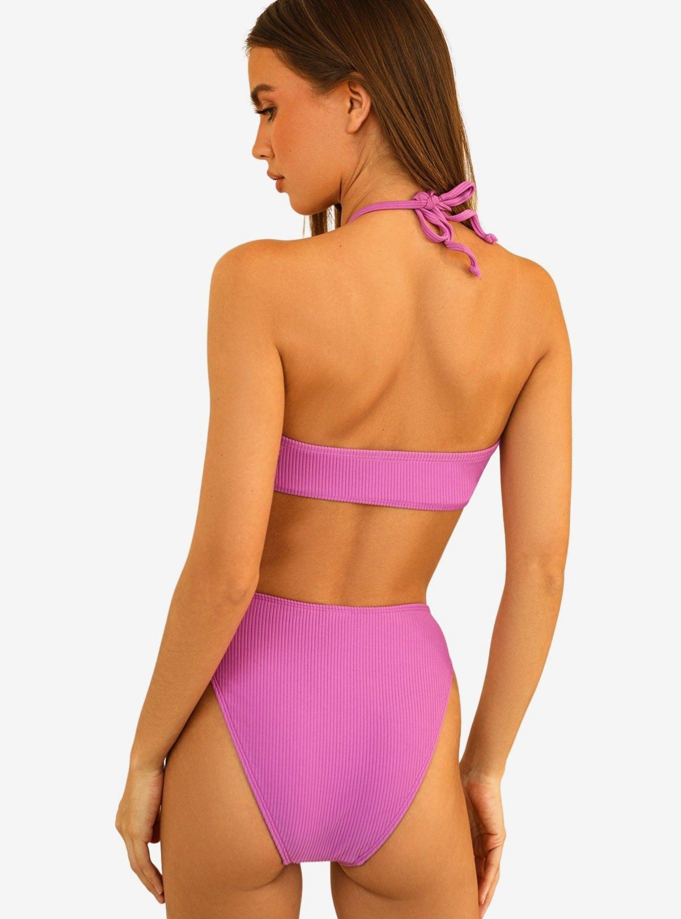 Dippin' Daisy's Seashore Swim Bottom Vivid Violet Ribbed