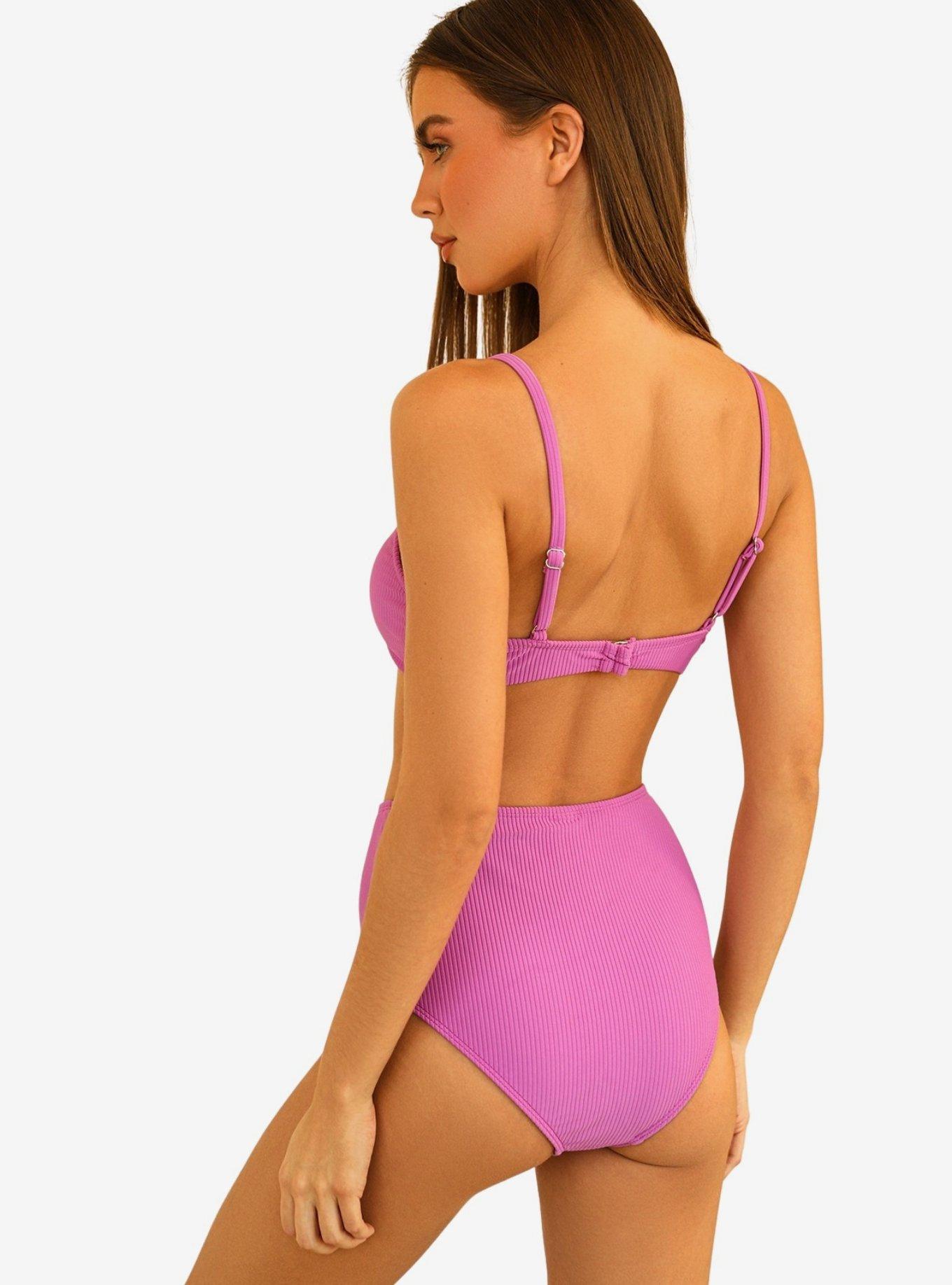 Dippin' Daisy's Balboa Swim Bottom Vivid Violet Ribbed