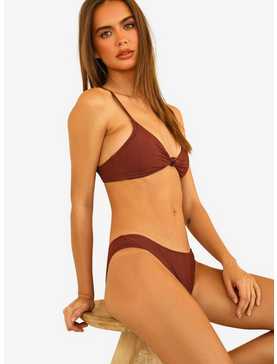 Dippin' Daisy's Nocturnal Swim Bottom Clay Maroon Ribbed, , hi-res