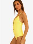 Dippin' Daisy's Bliss Swim One Piece Limelight Yellow Ribbed, LIMELIGHT, alternate