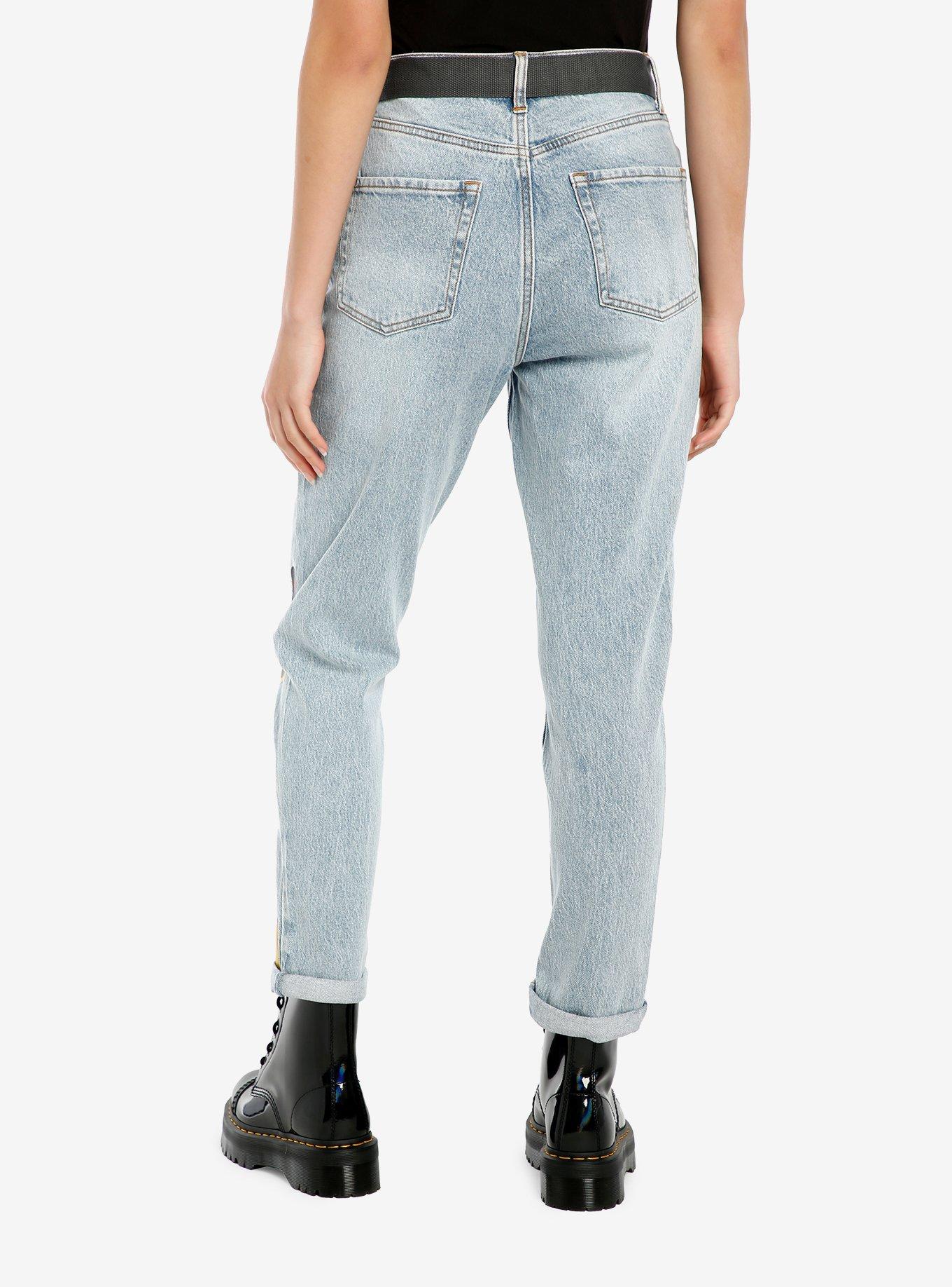 Disney Mickey Mouse And Friends Mom Jeans With Belt, MULTI, alternate
