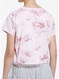 Thorn & Fable Fantasy Fairy Lace Tie-Dye Crop Girls T-Shirt, PURPLE, alternate