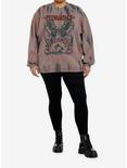 Thorn & Fable Midnight Dreamer Butterfly Tie-Dye Girls Sweatshirt Plus Size, BLACK, alternate