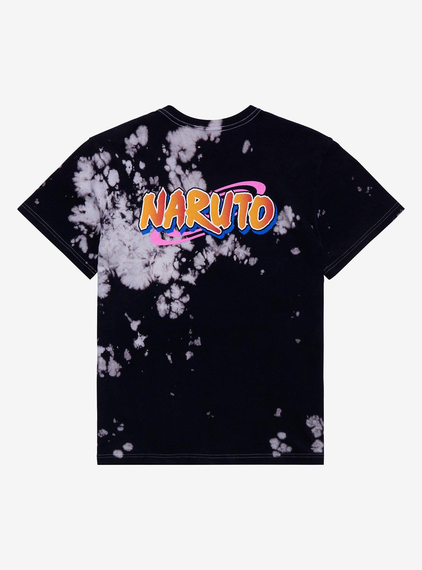 Naruto Shippuden Main Characters Tie-Dye T-Shirt, BLACK, alternate