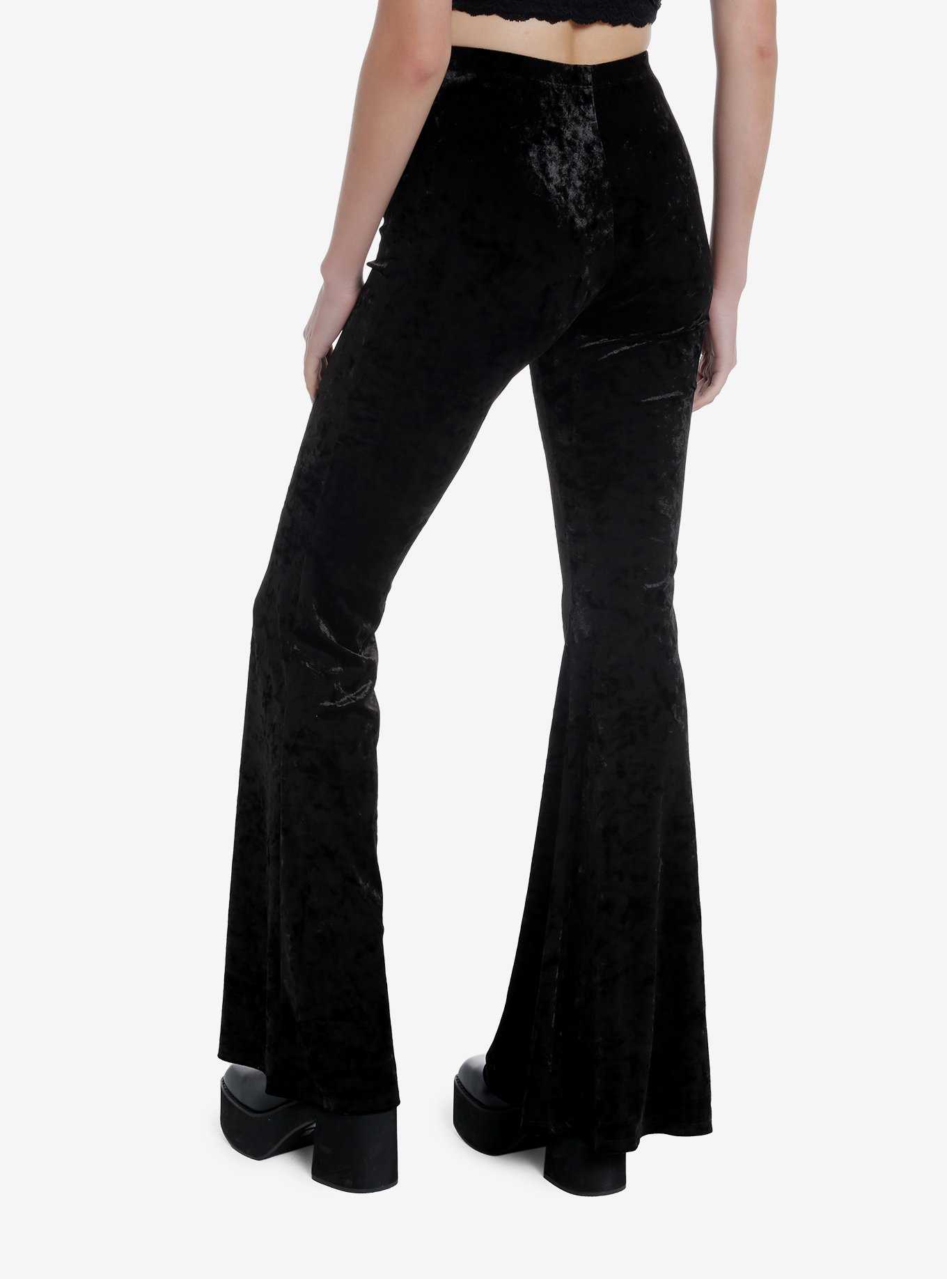 Hot Topic Black Side Chain Button Flare Pants Plus