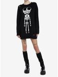 Social Collision Conjoined Skeleton Girls Knit Sweater Dress, , alternate