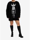 Social Collision Conjoined Skeleton Girls Knit Sweater Dress Plus Size, , alternate
