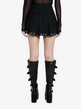 Social Collision Pyramid Stud Pleated Skirt, , hi-res