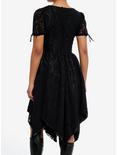 Daisy Street Black Lace Puff Sleeve Hanky Hem Dress, BLACK, alternate