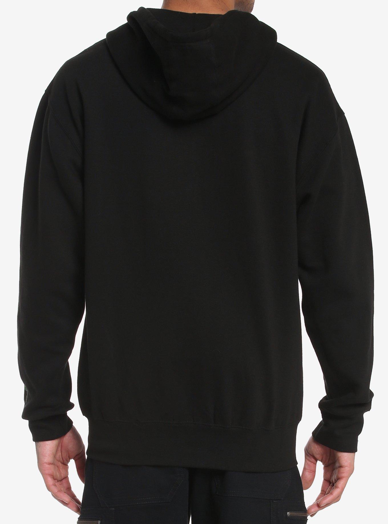 Metallica Flaming Skull & Crossbones Hoodie, BLACK, alternate