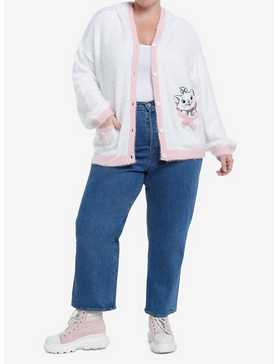 Disney The Aristocats Marie Fuzzy Hooded Girls Cardigan Plus Size, , hi-res