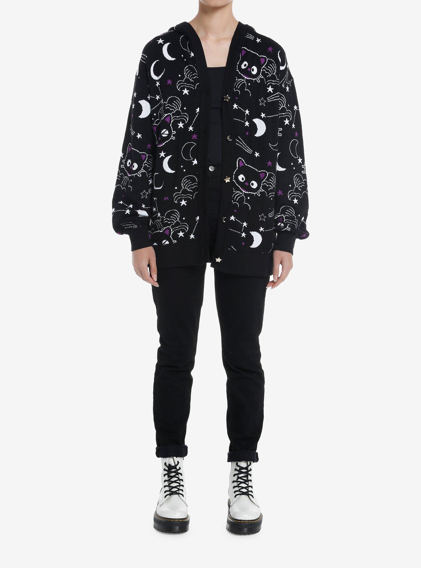 Chococat Celestial Knit Hooded Girls Cardigan, , alternate
