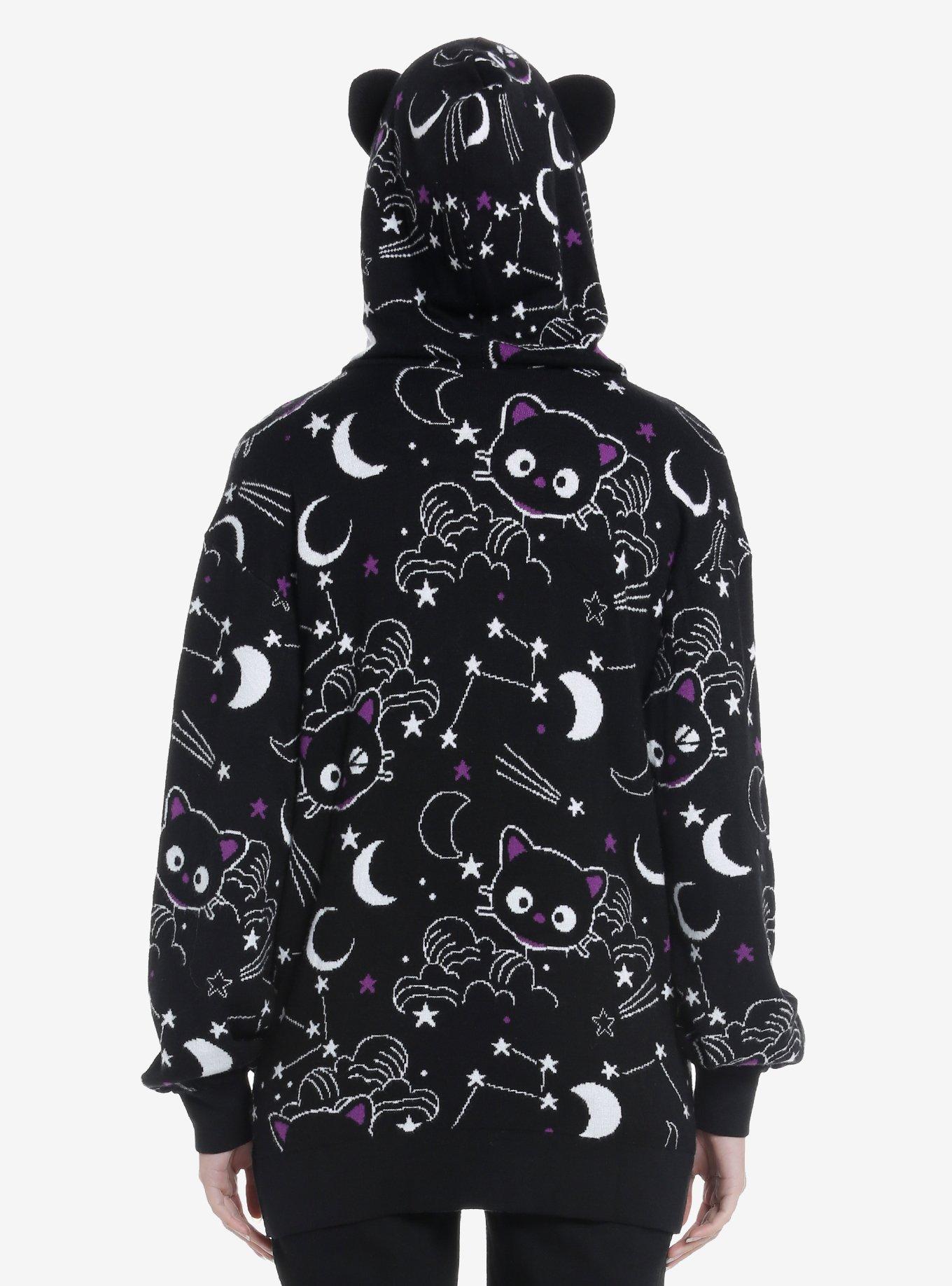 Chococat Celestial Knit Hooded Girls Cardigan, , alternate