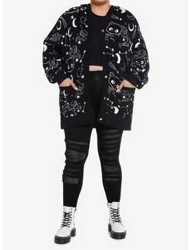 Chococat Celestial Knit Hooded Girls Cardigan Plus Size, , hi-res