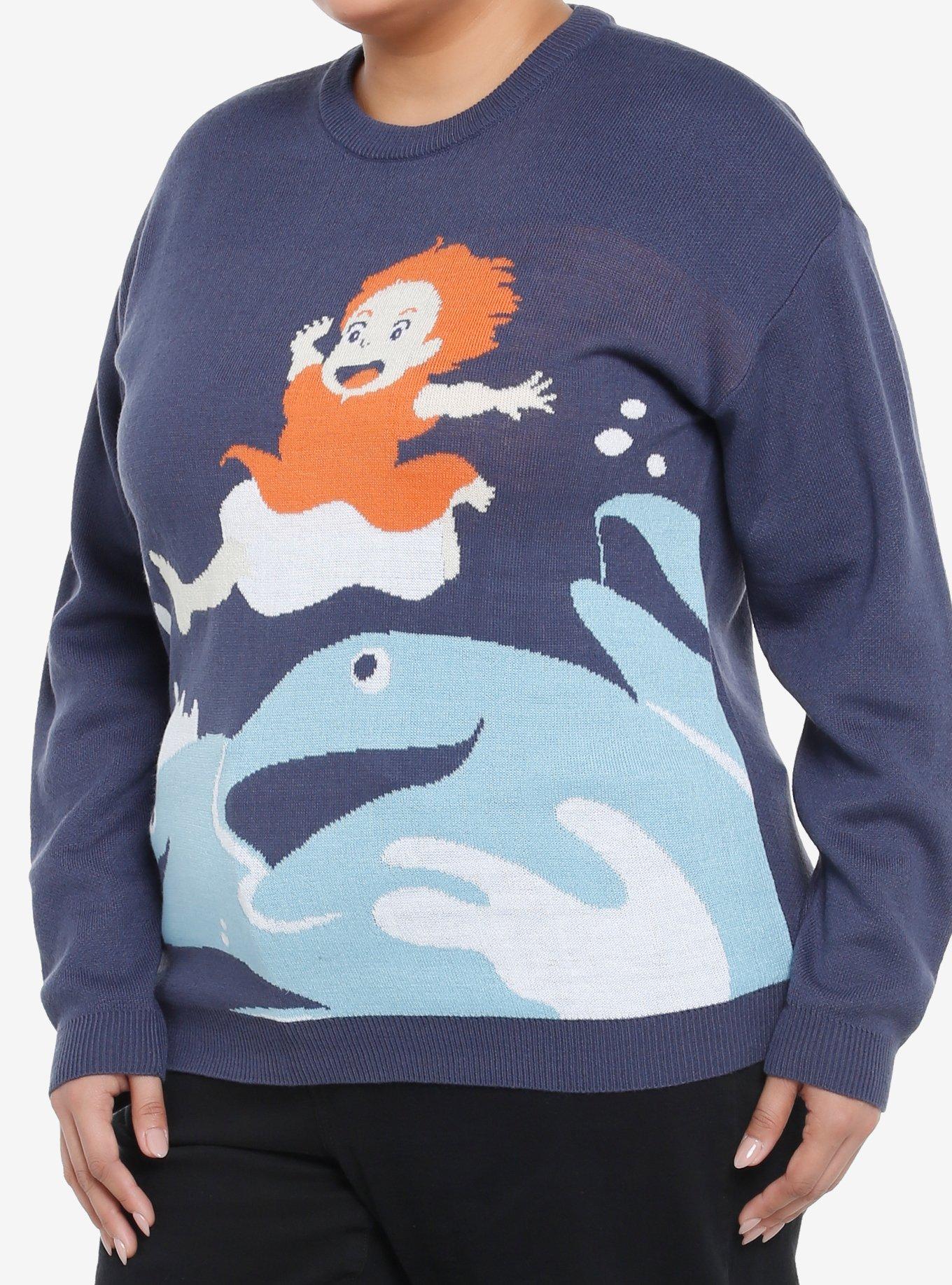 Studio Ghibli Ponyo Fish Girls Sweater Plus Size, MULTI, alternate