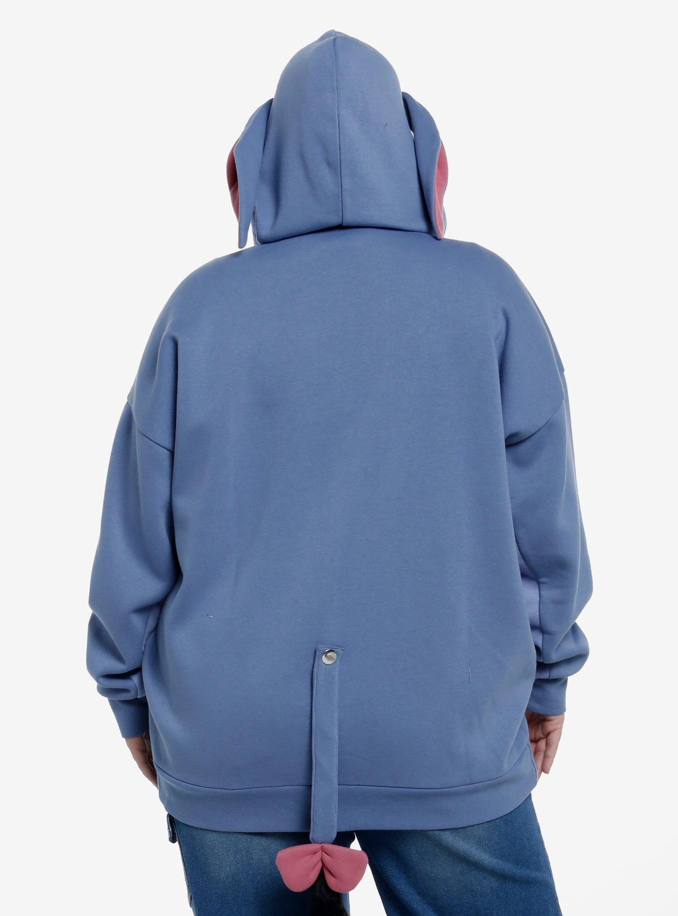 Disney Winnie The Pooh Eeyore Ears & Tail Girls Hoodie Plus Size, MULTI, alternate