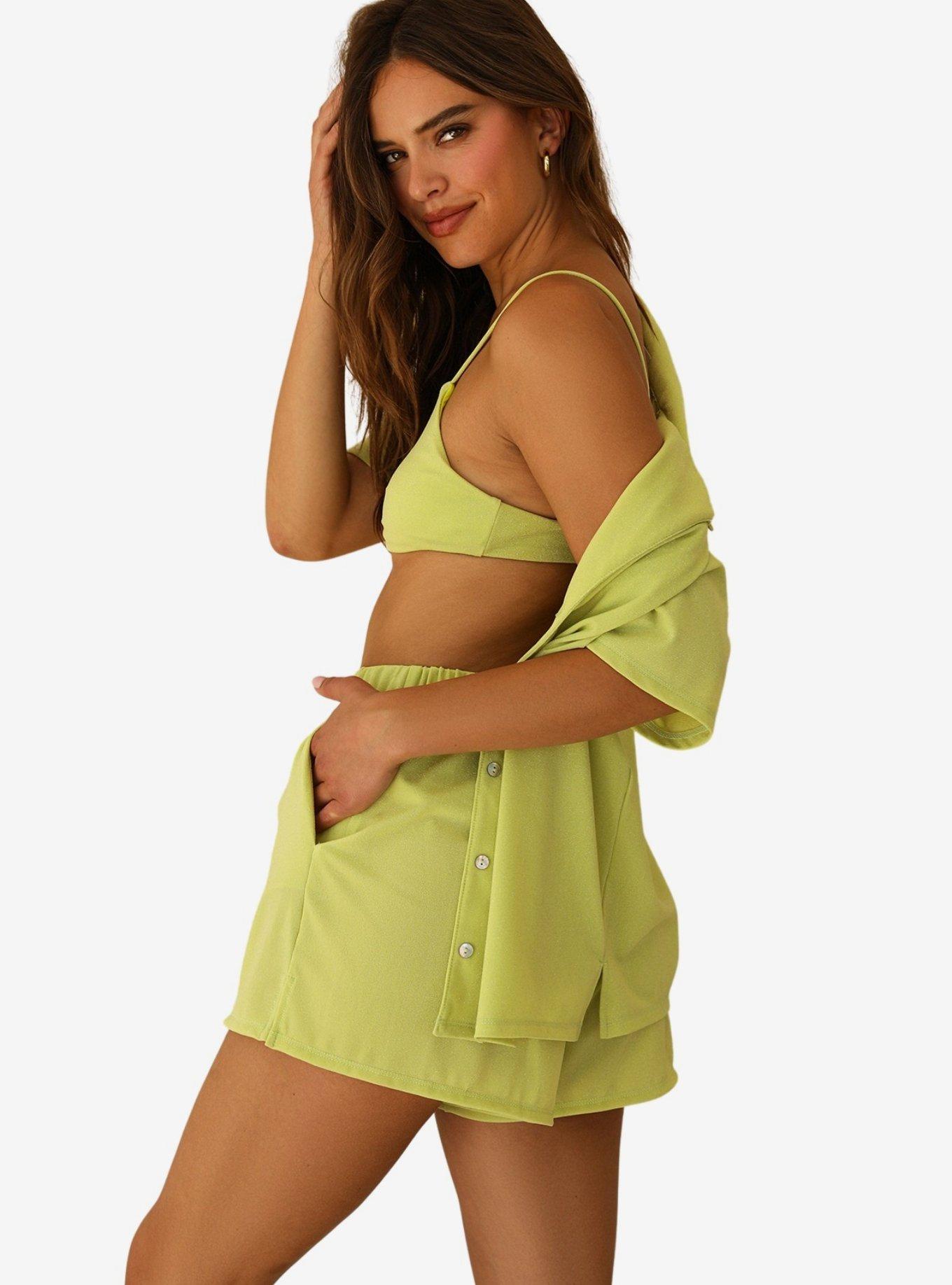 Dippin' Daisy's Ashley Shorts Cover-Up Lime Green, GREEN, alternate