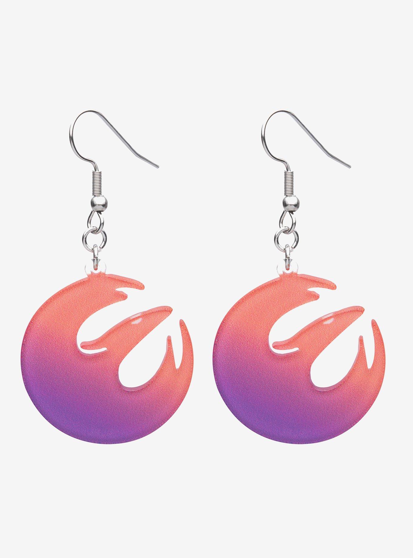 Star Wars Ahsoka Sabine Rebel Drop Earrings, , alternate
