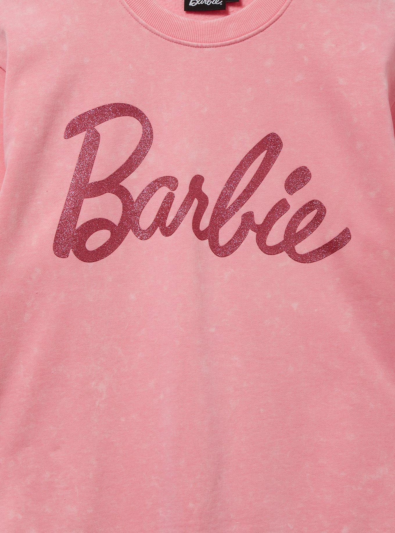 Barbie Logo Women's Crewneck - BoxLunch Exclusive, LIGHT PINK, alternate