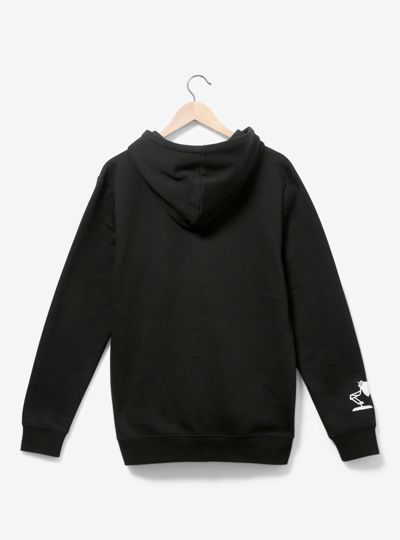 Disney Pixar Logo Multicolored Zip Hoodie — BoxLunch Exclusive, BLACK, alternate