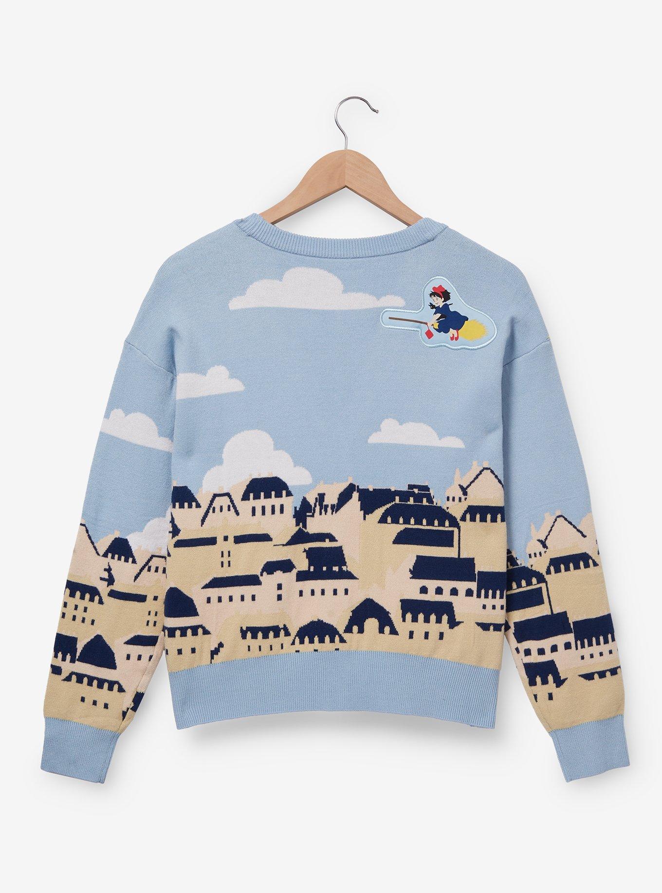 Studio Ghibli Kiki's Delivery Service Scenic Women's Cardigan - BoxLunch Exclusive, LIGHT BLUE, alternate