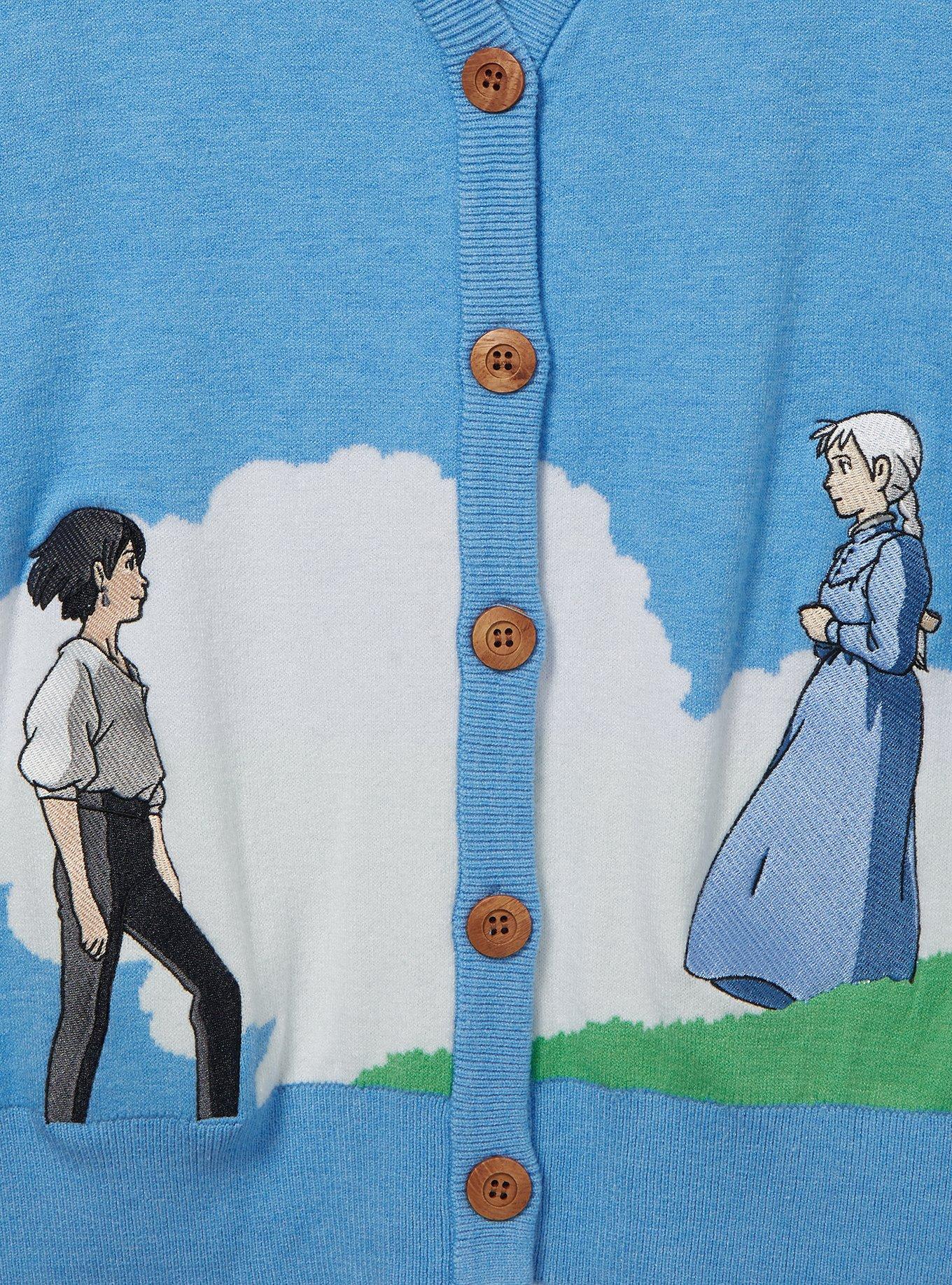 Studio Ghibli Howl's Moving Castle Howl and Sophie Women's Plus Size Cardigan &mdash; BoxLunch Exclusive, BLUE, alternate