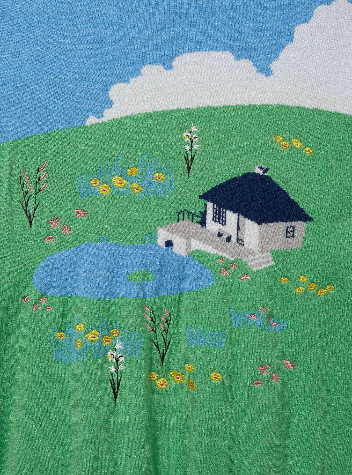 Studio Ghibli Howl's Moving Castle Howl and Sophie Women's Plus Size Cardigan &mdash; BoxLunch Exclusive, BLUE, alternate