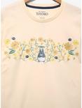 Studio Ghibli My Neighbor Totoro Embroidered Floral Women's Plus Size T-Shirt - BoxLunch Exclusive, OFF WHITE, alternate