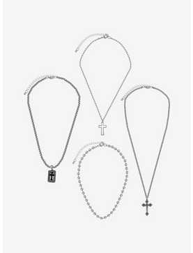 Social Collision® Cross Chain Necklace Set, , hi-res