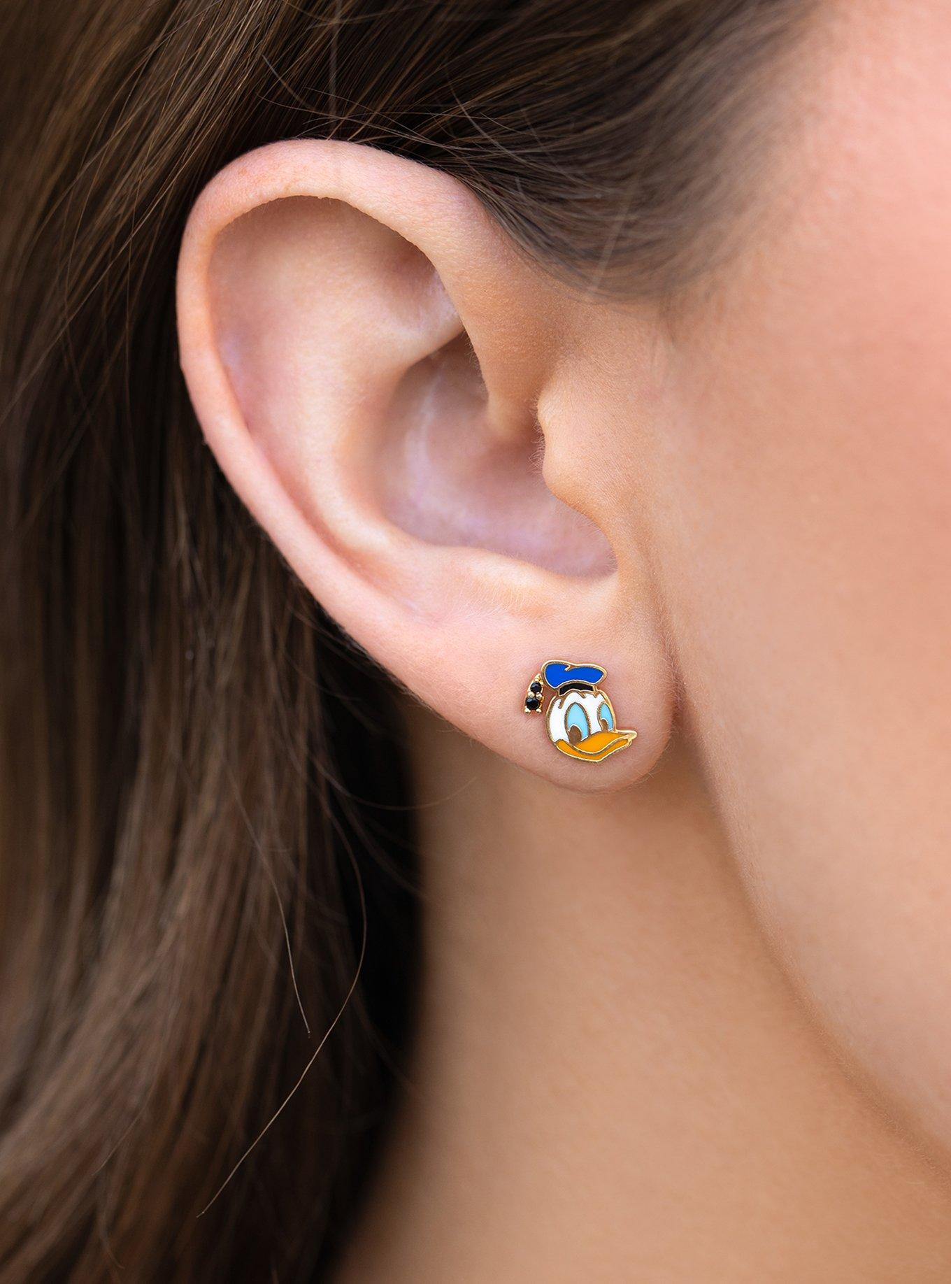 Disney X Girls Crew Donald Duck Mismatch Stud Earrings, , hi-res