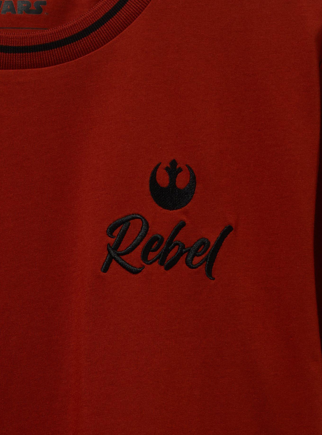 Star Wars Rebel Ringer Tee - BoxLunch Exclusive, DARK RED, alternate