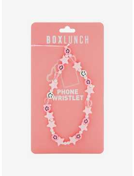 Pink Smiles and Stars Beaded Phone Wristlet - BoxLunch Exclusive, , hi-res