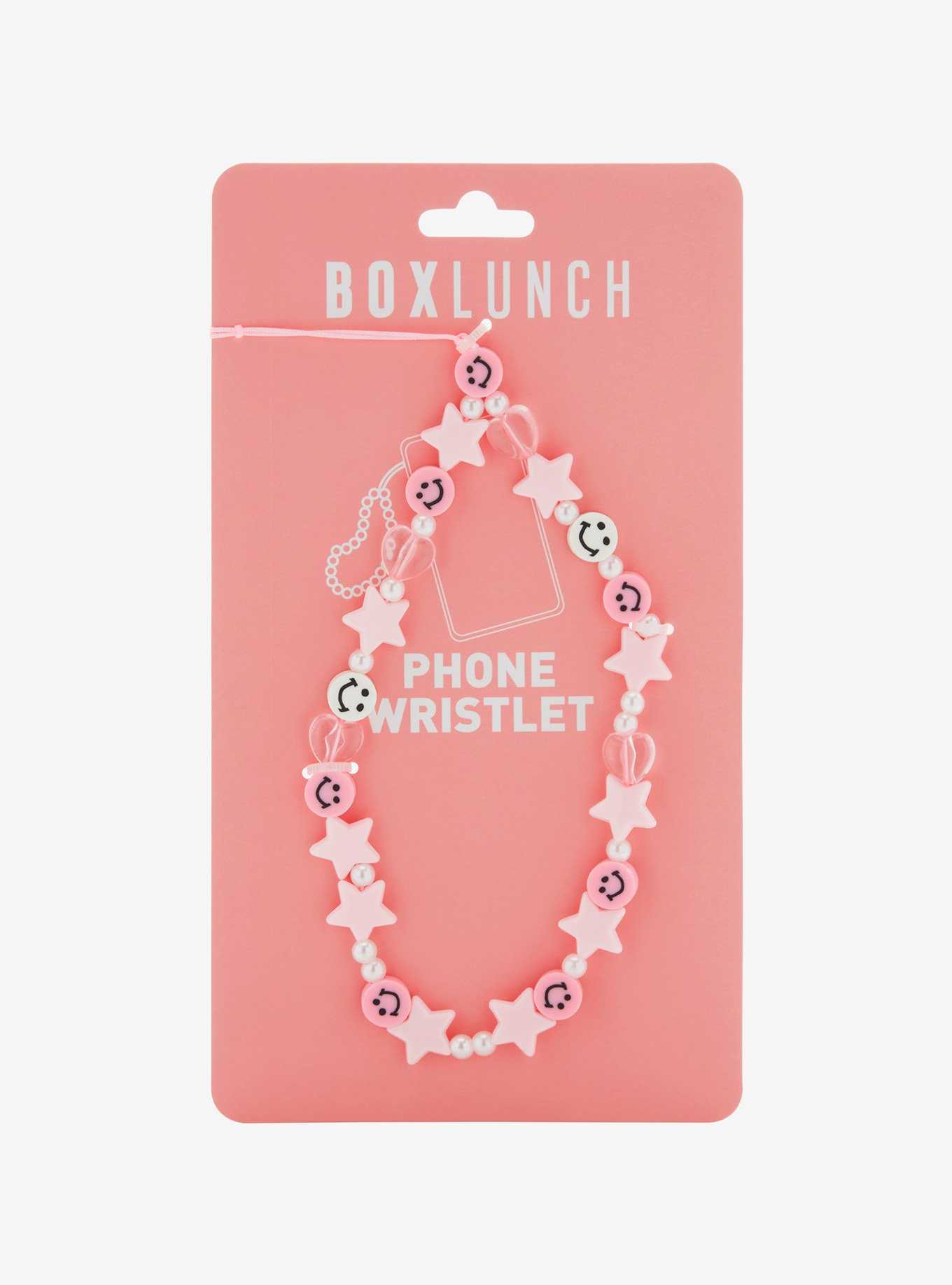 Pink Smiles and Stars Beaded Phone Wristlet - BoxLunch Exclusive, , hi-res