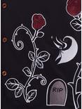 Disney The Nightmare Before Christmas Jack Skellington Roses Woven Button-Up - BoxLunch Exclusive, BLACK, alternate