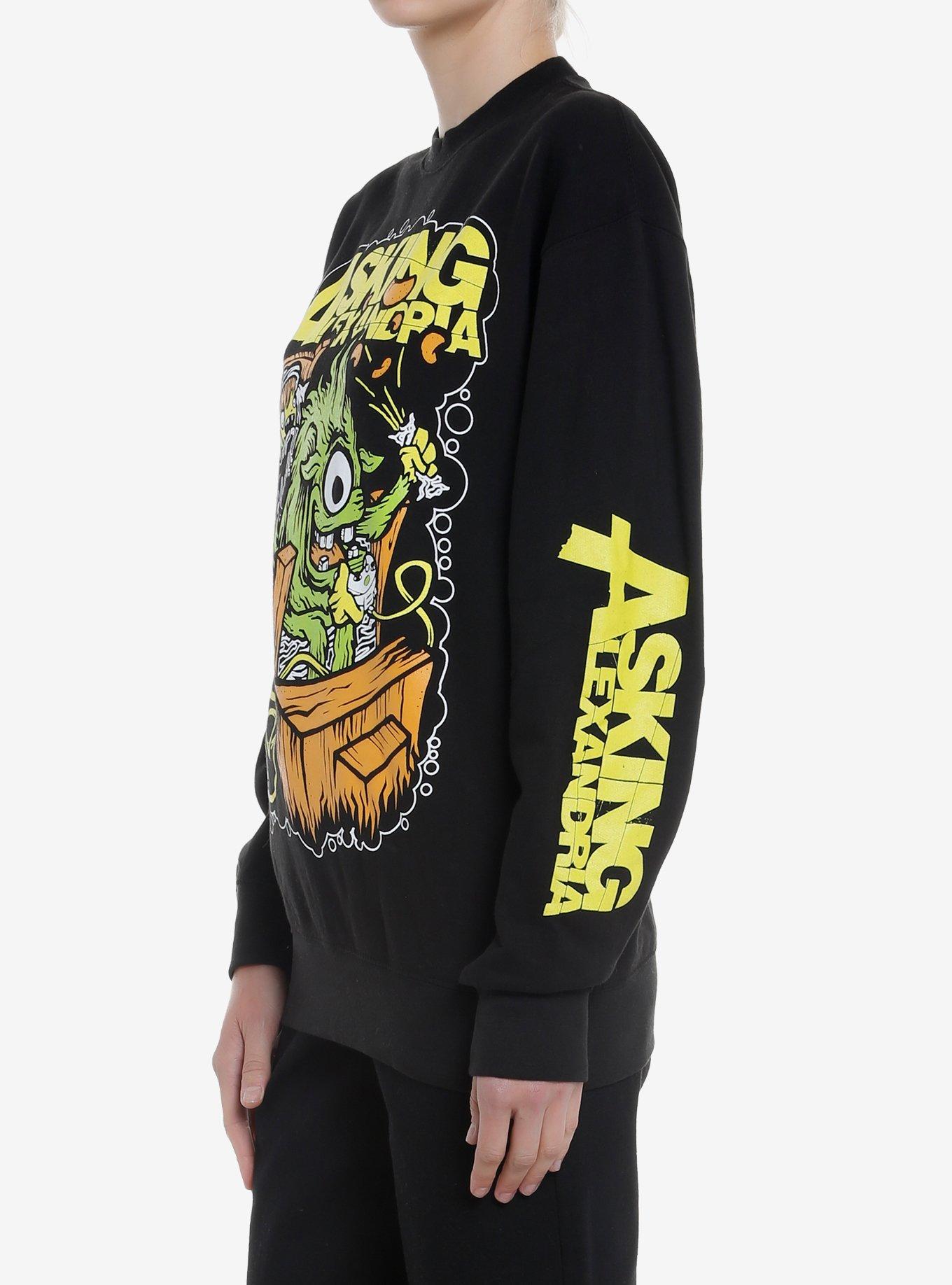 Asking Alexandria Video Game Demon Girls Sweatshirt, BLACK, alternate